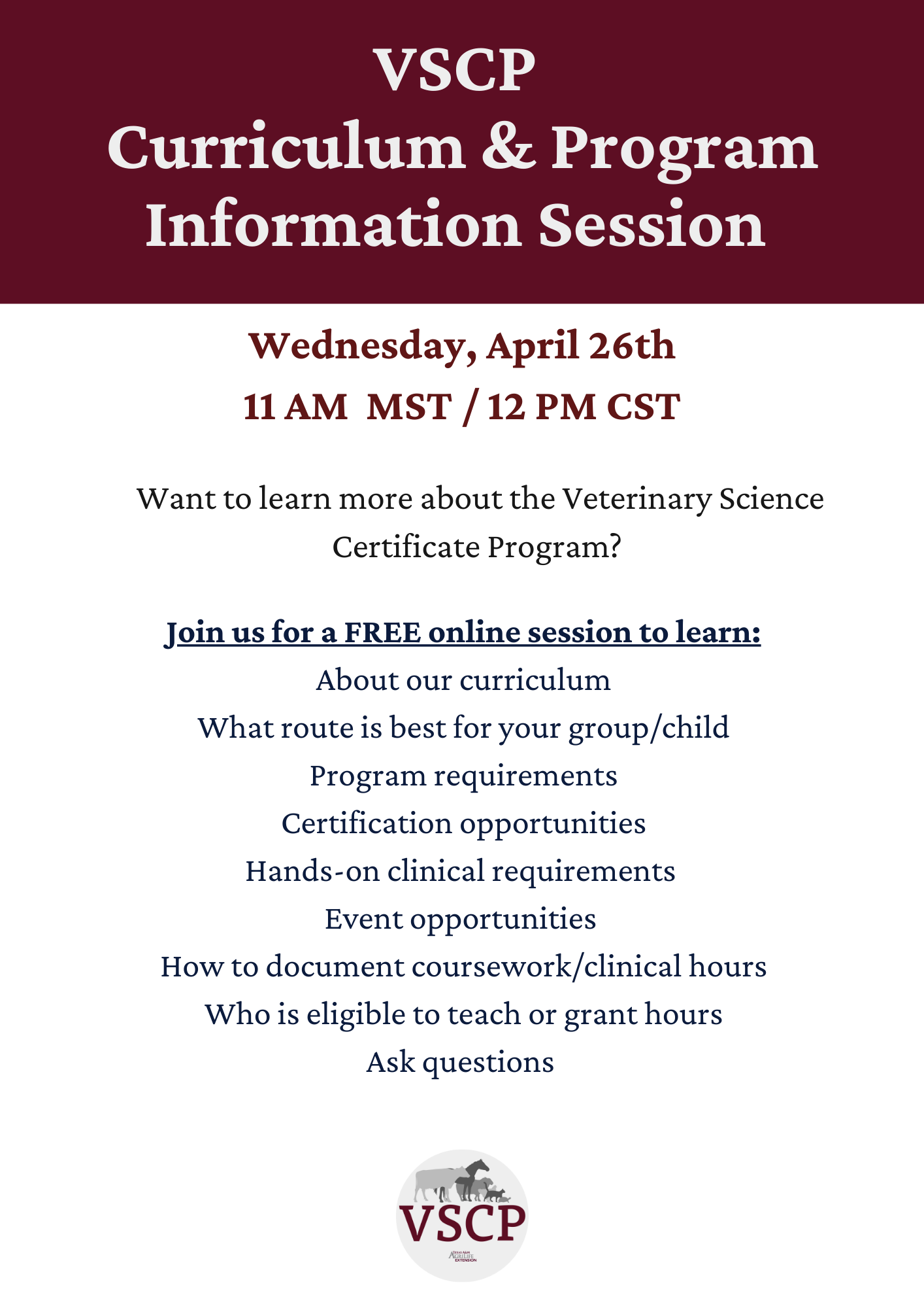 VSCP Curriculum Information Session Flyer (5)